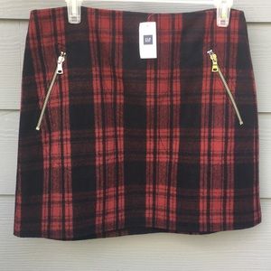 Gap wool plaid skirt